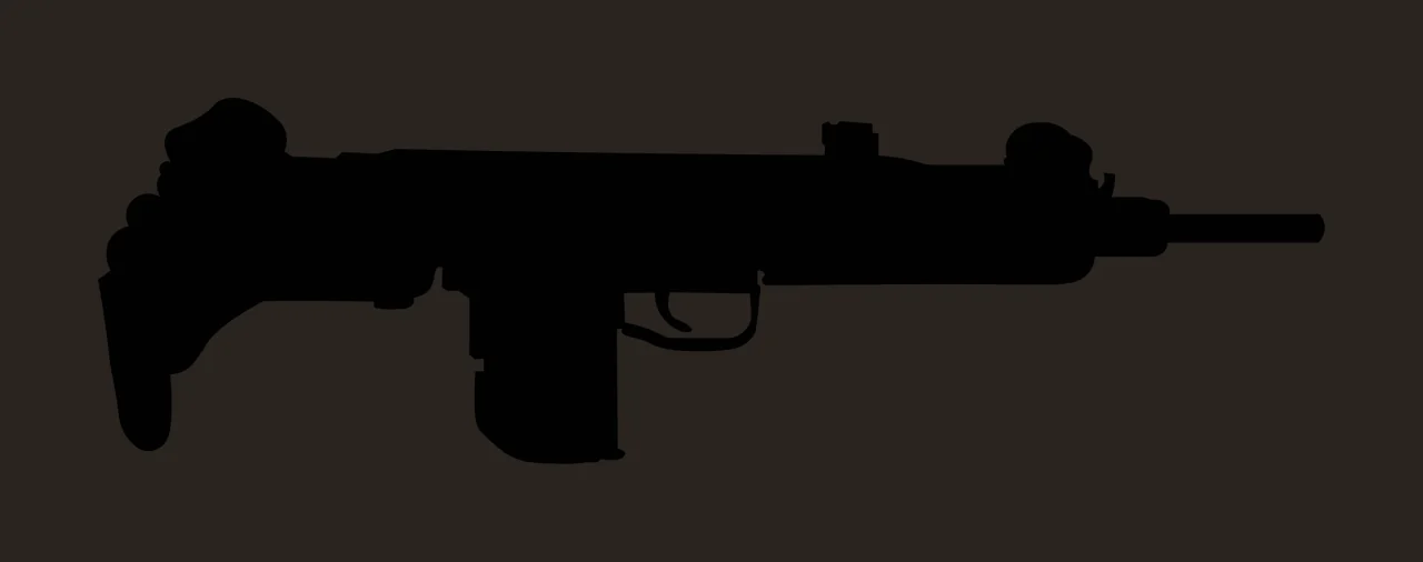 Black Silhouette Of A Firearm trigger barrel stock weapon object contrast preview thumbnail