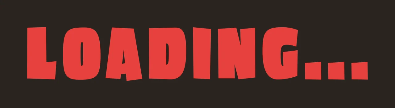 Loading Bold Black Capital Letters dots typography white plain contrast preview thumbnail
