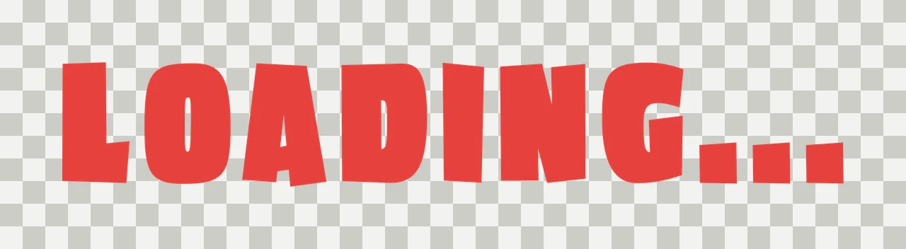 Loading Bold Black Capital Letters dots typography white plain transparency and detail preview thumbnail