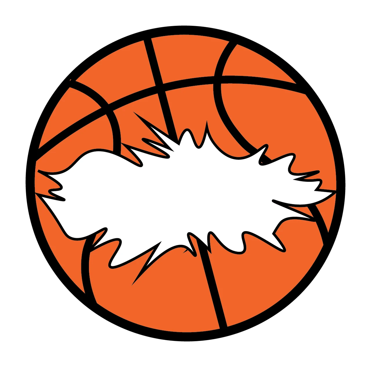 Can Glass Wrap Basketball With Central White Starburst