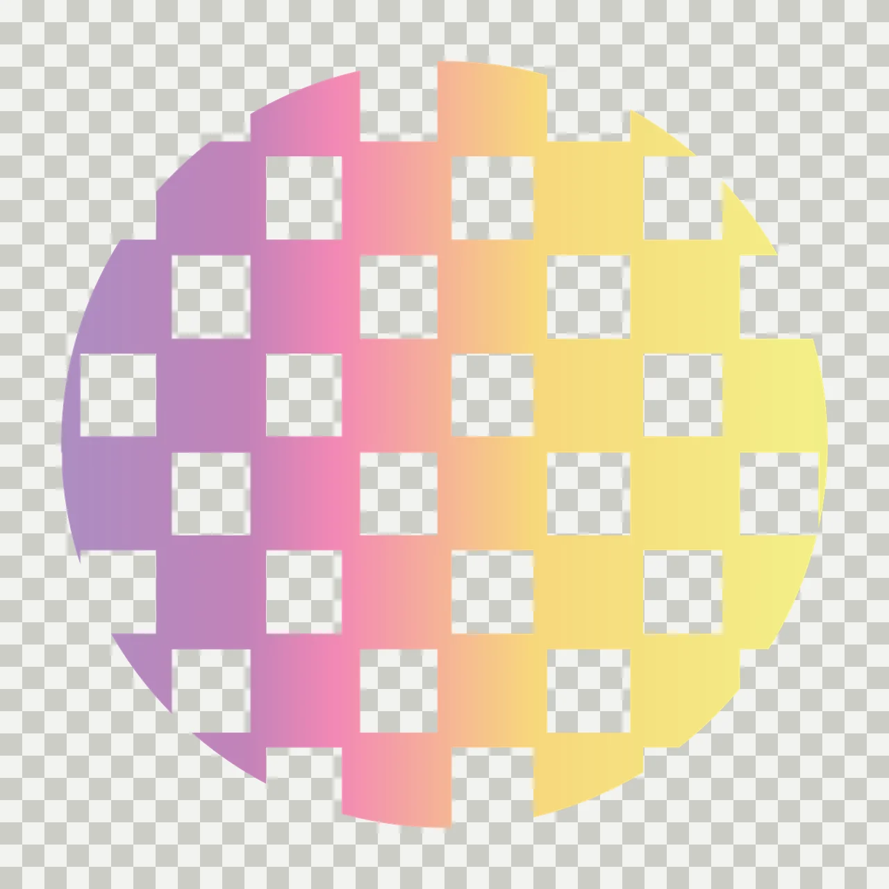 Keychain Black And White Checkered Circle pattern checkerboard transparency and detail preview thumbnail