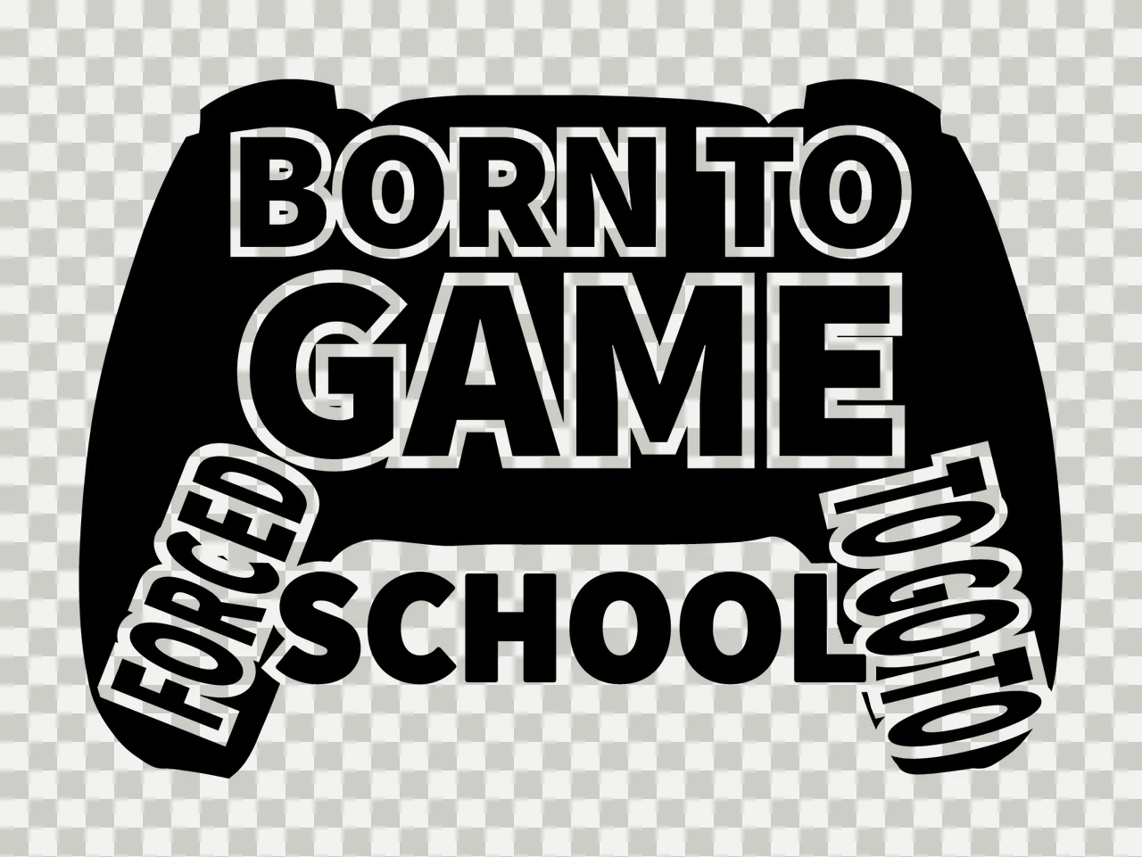 Born To Game Forced To Go To School Video controller displaying text transparency and detail preview thumbnail