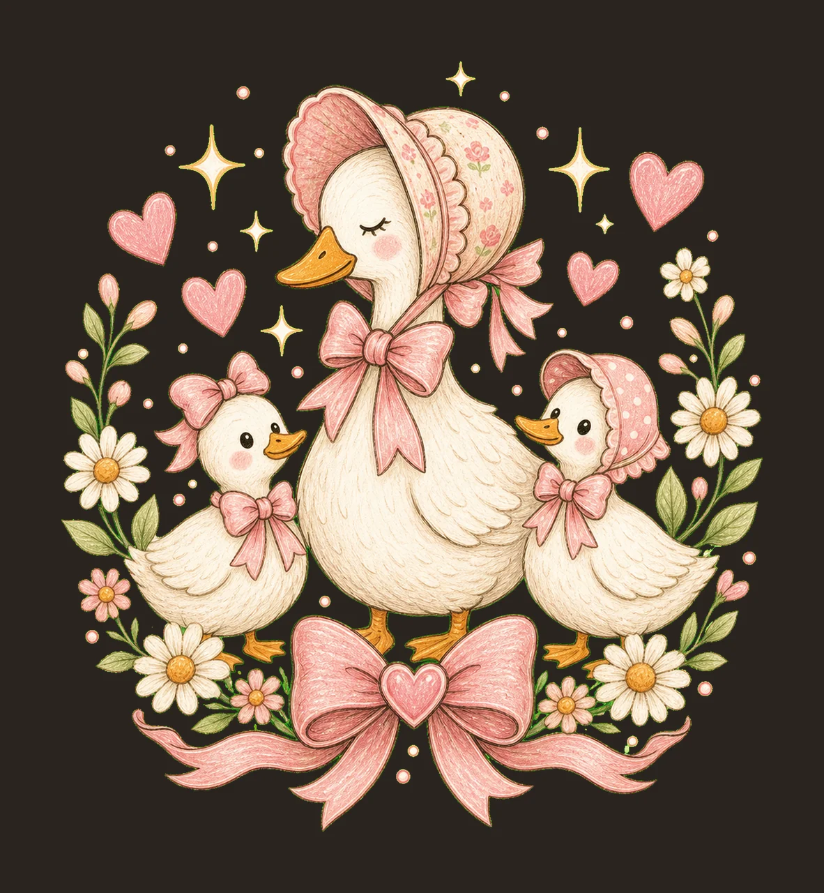 Vintage Mama Goose Preppy Mom Coquette Design Mama Goose contrast preview thumbnail