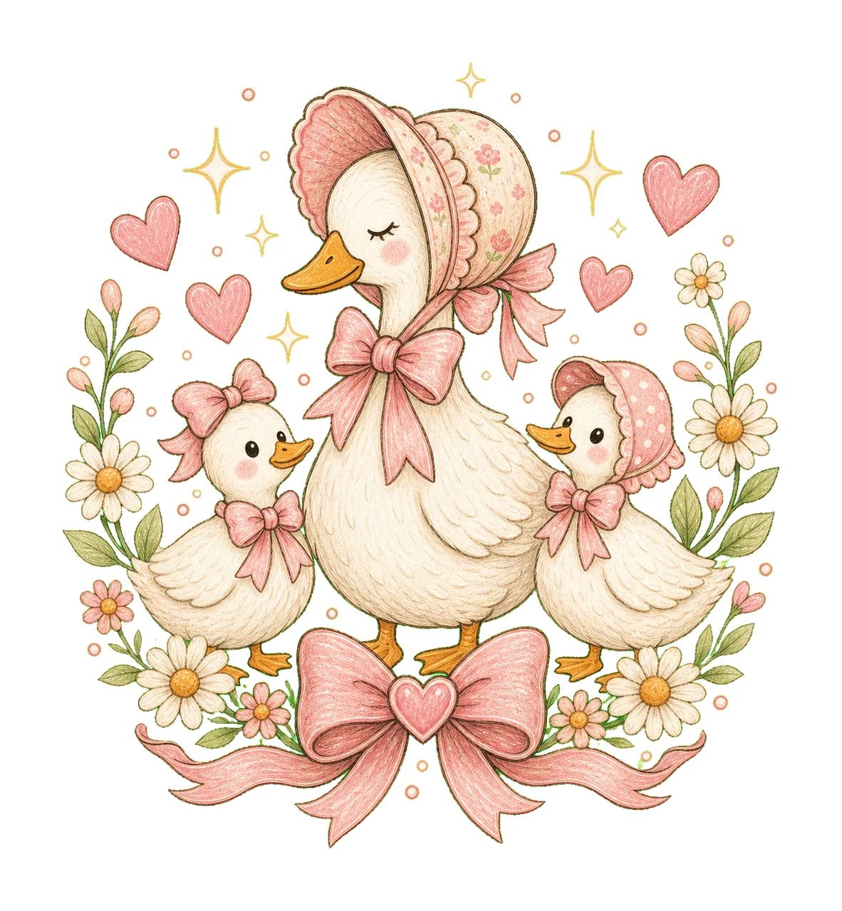 Vintage Mama Goose Preppy Mom Coquette Design Mama Goose