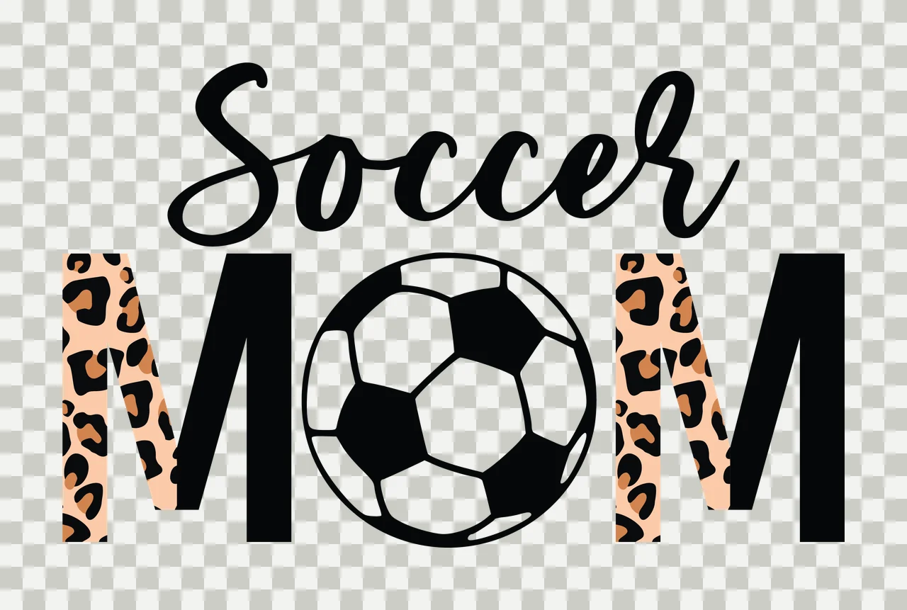 Soccer Mom Leopard Text Graphic With Print Pattern displaying transparency and detail preview thumbnail