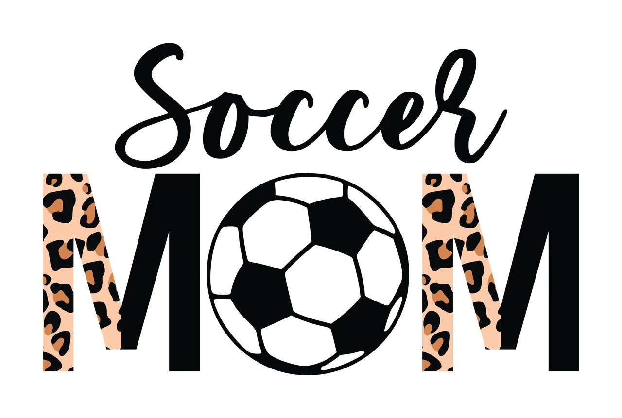 Soccer Mom Leopard Text Graphic With Print Pattern displaying