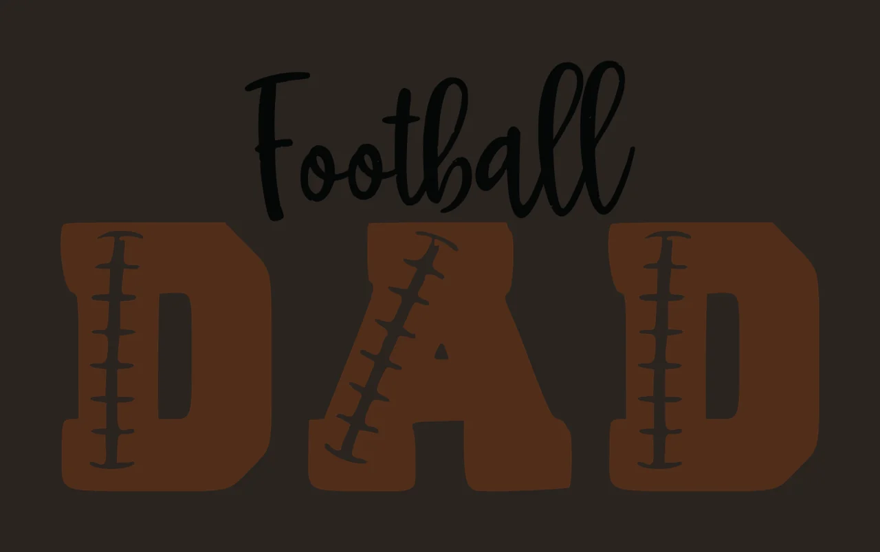 Football Dad Text With Lacing Graphic decorating letter D A contrast preview thumbnail