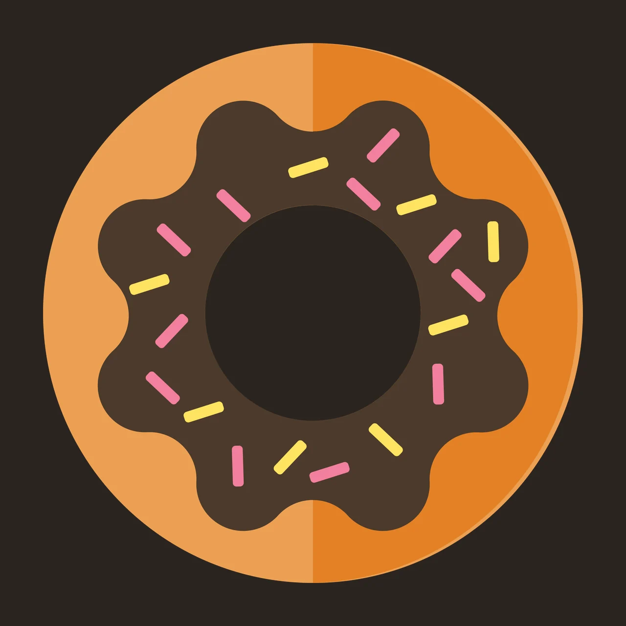 Keychain Black Circular Ring Simple Shape circle hole flat contrast preview thumbnail