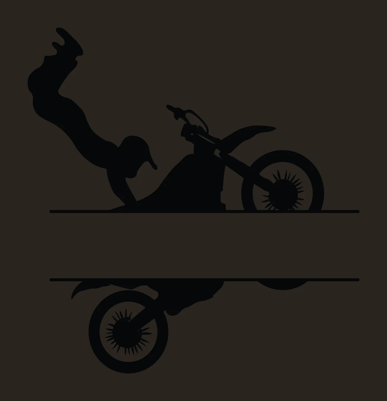 Dirt Bike Monogram Motocross Character 03 scalable logo design contrast preview thumbnail
