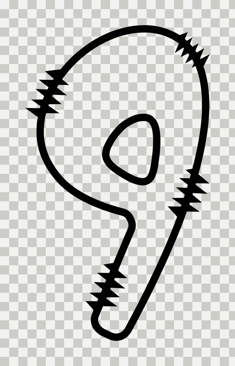 Letters Doodle Character 25 hand drawn sketch whimsical scalable transparency and detail preview thumbnail