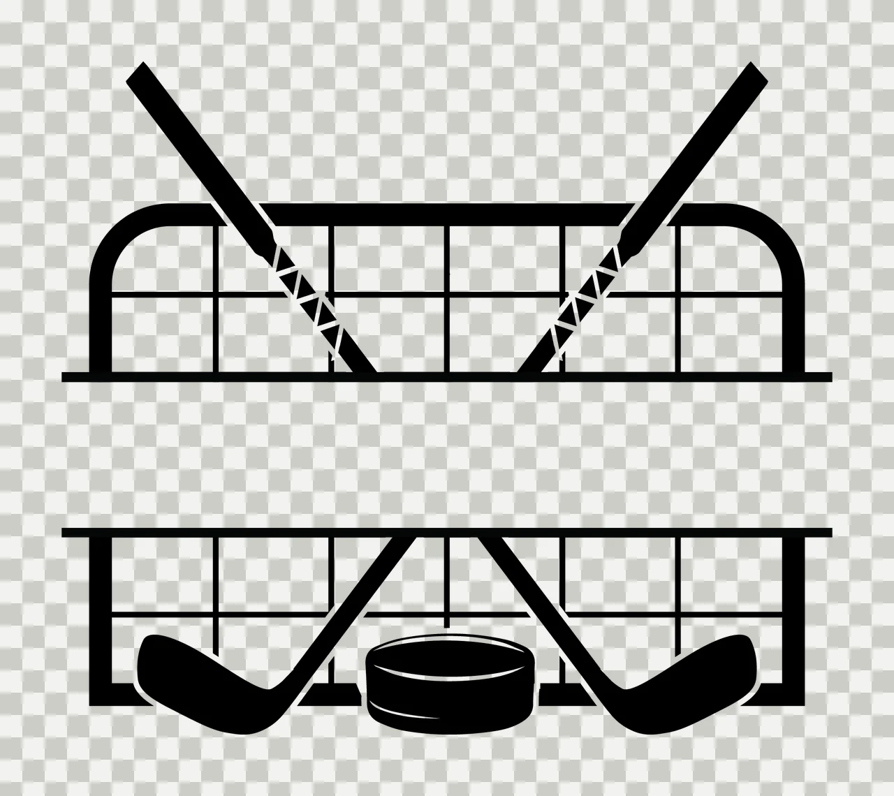 Hockey Equipment Compose With Graphics And Sport transparency and detail preview thumbnail