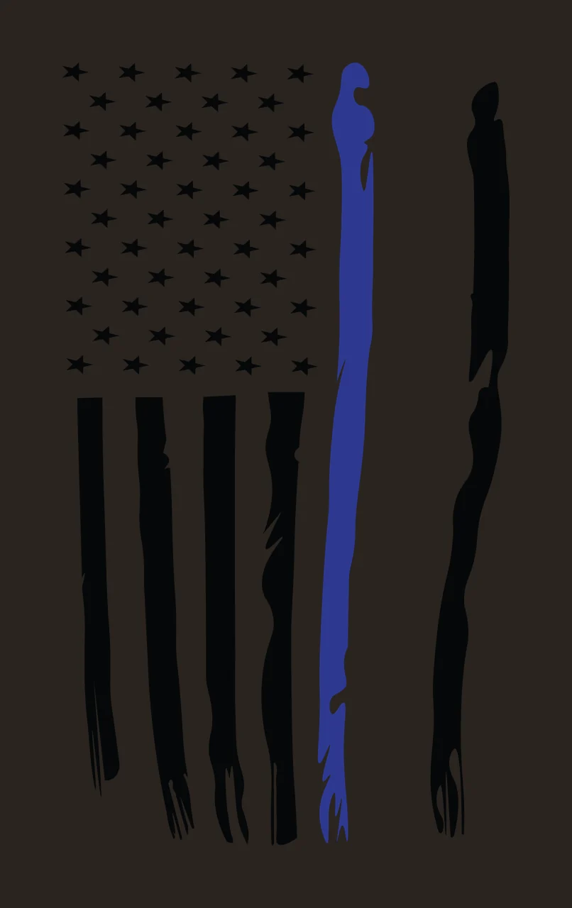 Flag Vertical Graphic With Frayed Brush Stroke Stripes stars contrast preview thumbnail