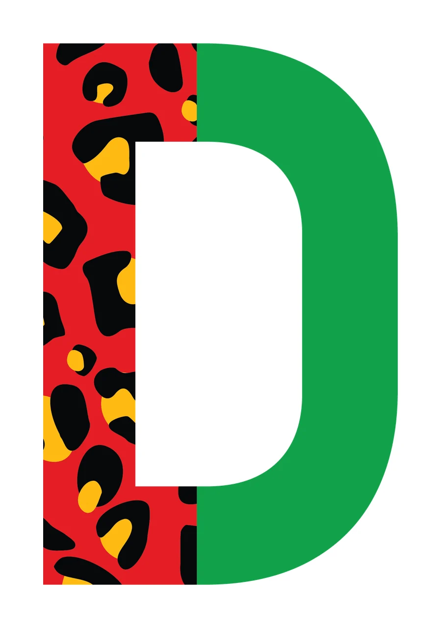 Can Glass Wrap D Letter Leopard Print