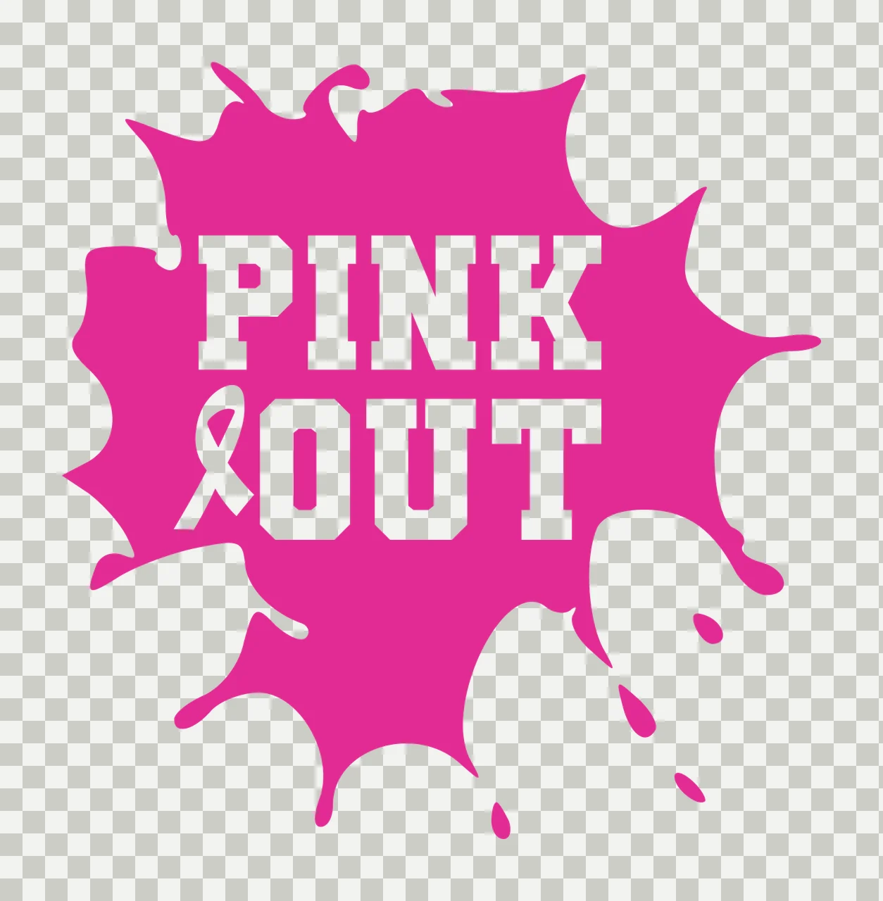 Can Glass Wrap Pink Out Awareness Splatter transparency and detail preview thumbnail