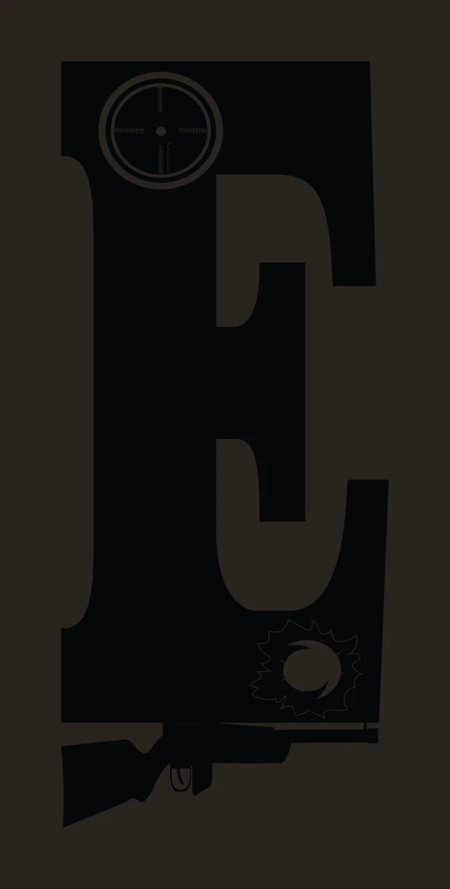 Gun Alphabet Character 20 scalable logo design icon contrast preview thumbnail