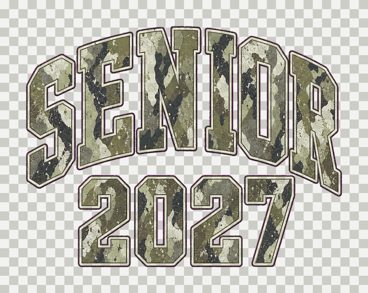 Senior 2027 Camo Graduation bundle 02 transparency and detail preview thumbnail