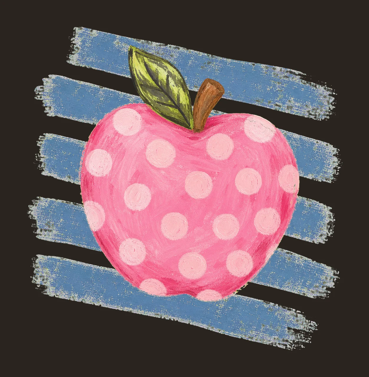 Coastal Apple Stripes Fall Teacher Mom Teaching Variation D contrast preview thumbnail