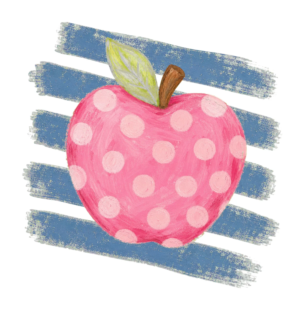 Coastal Apple Stripes Fall Teacher Mom Teaching Variation D