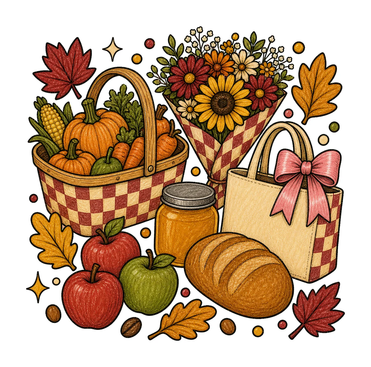 fall farmers market 02 preppy checker sublimation instant