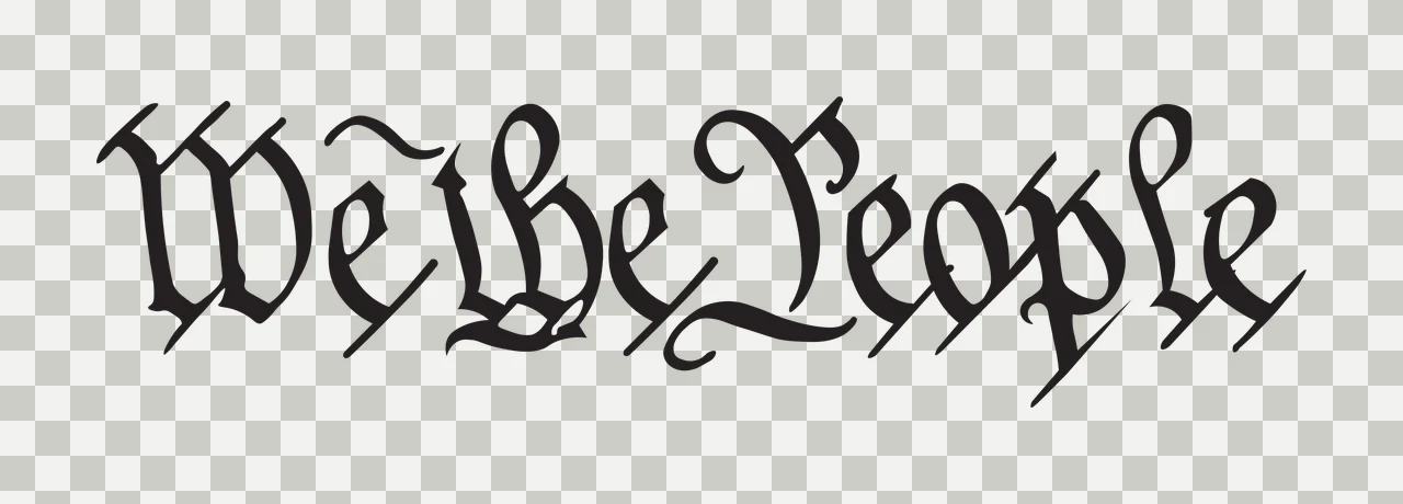 We The People Gothic Typography design script black white letters transparency and detail preview thumbnail