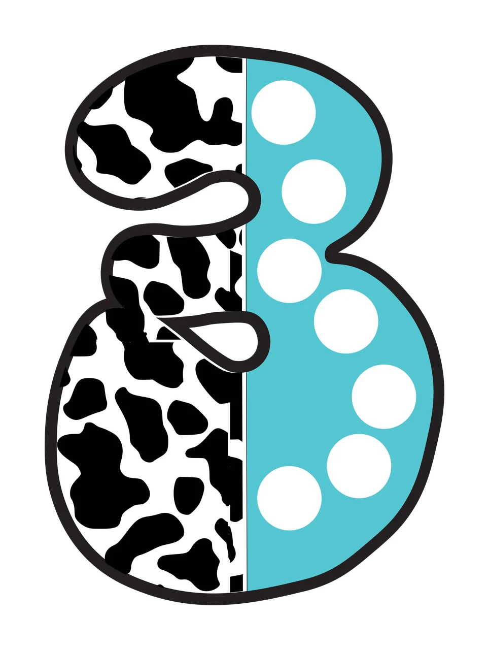 Half Cow Bright Font Dalmatian Race Doodle Leopard Character 24 racing