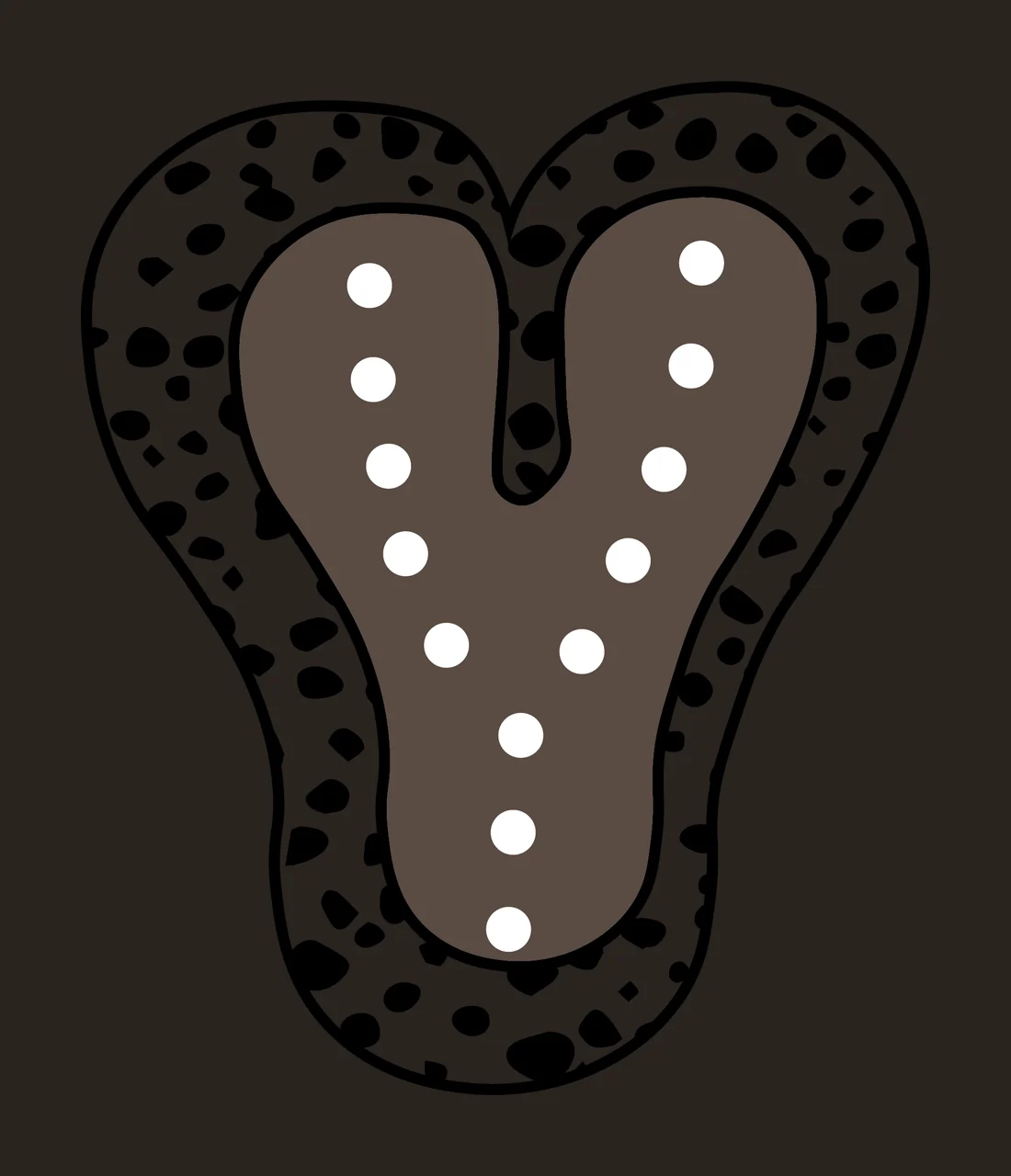 Dalmatian Dots Font Race Doodle Character 07 racing checkered flag contrast preview thumbnail