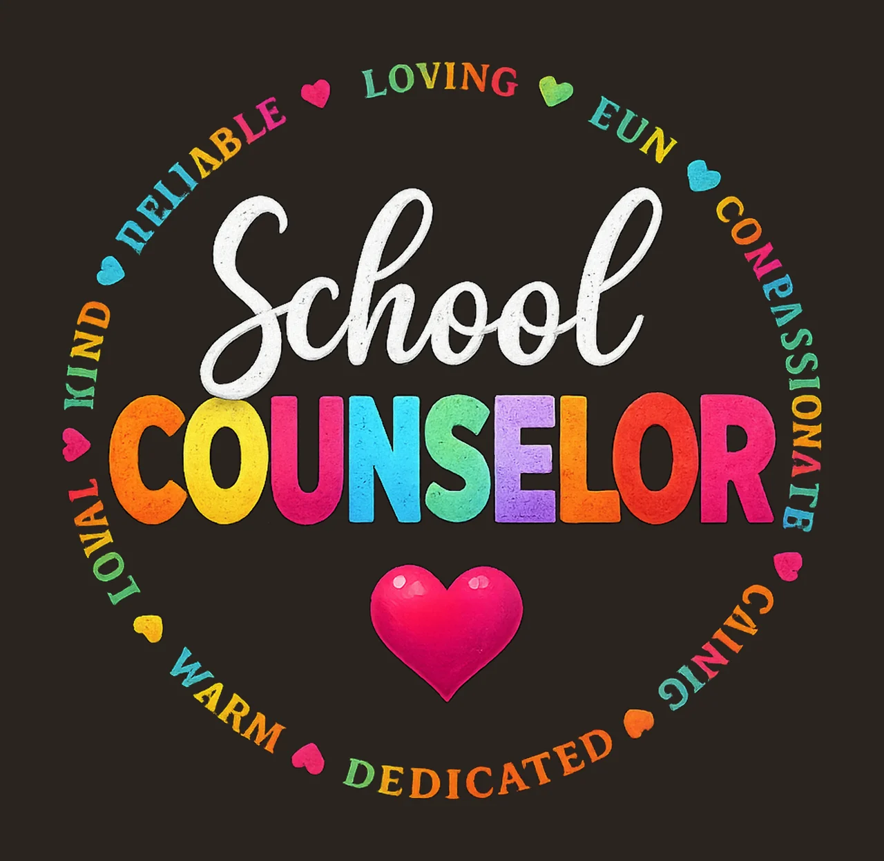 School counselor tshirt design counselor appreciation gift contrast preview thumbnail