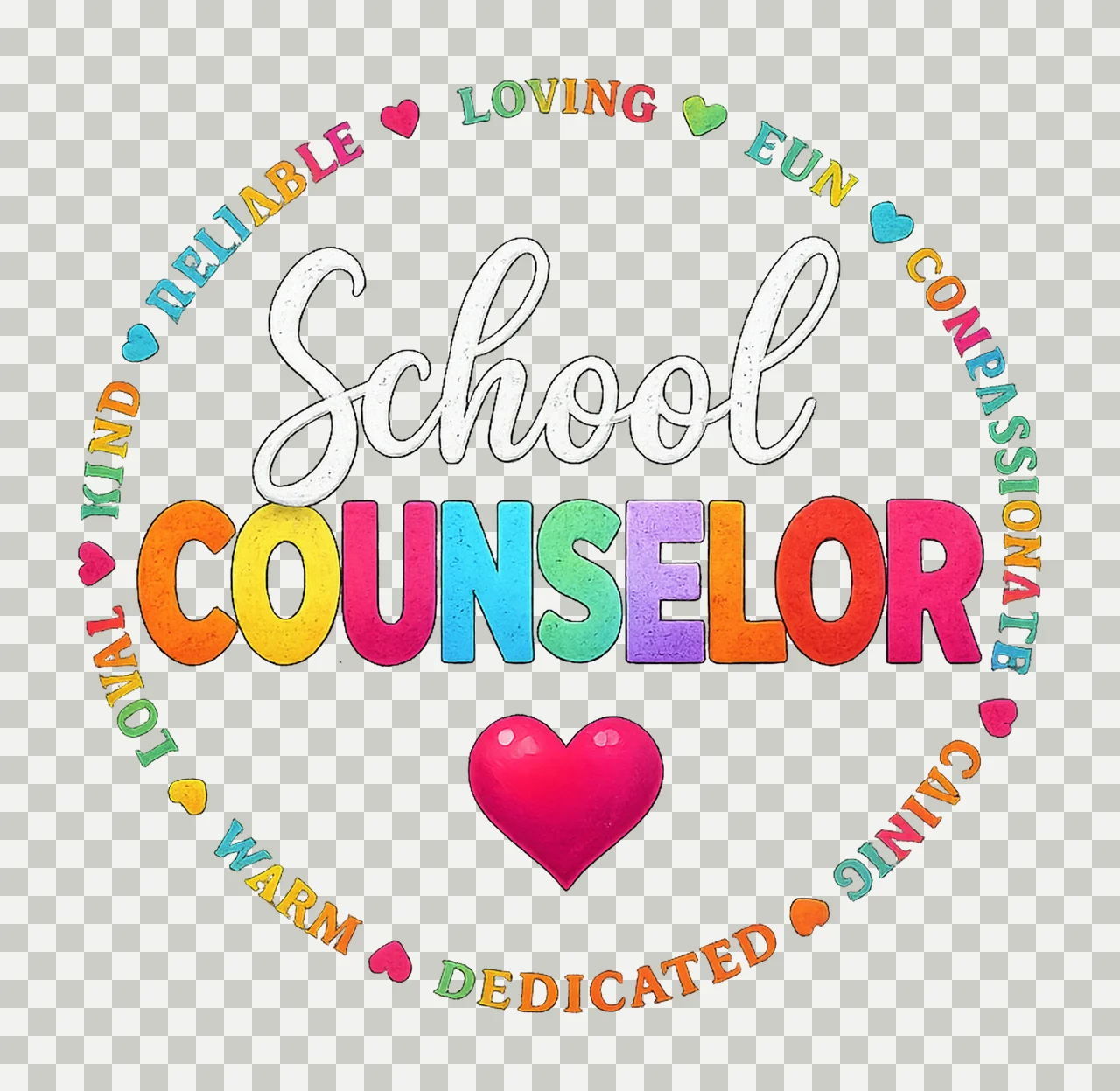 School counselor tshirt design counselor appreciation gift transparency and detail preview thumbnail