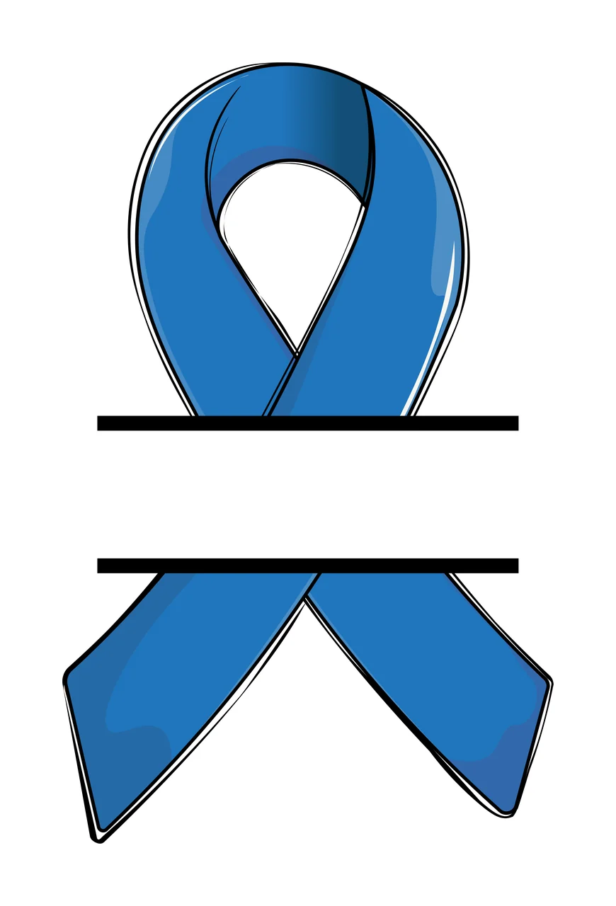 Ribbon Black Awareness Split Emblem horizontal line illustration