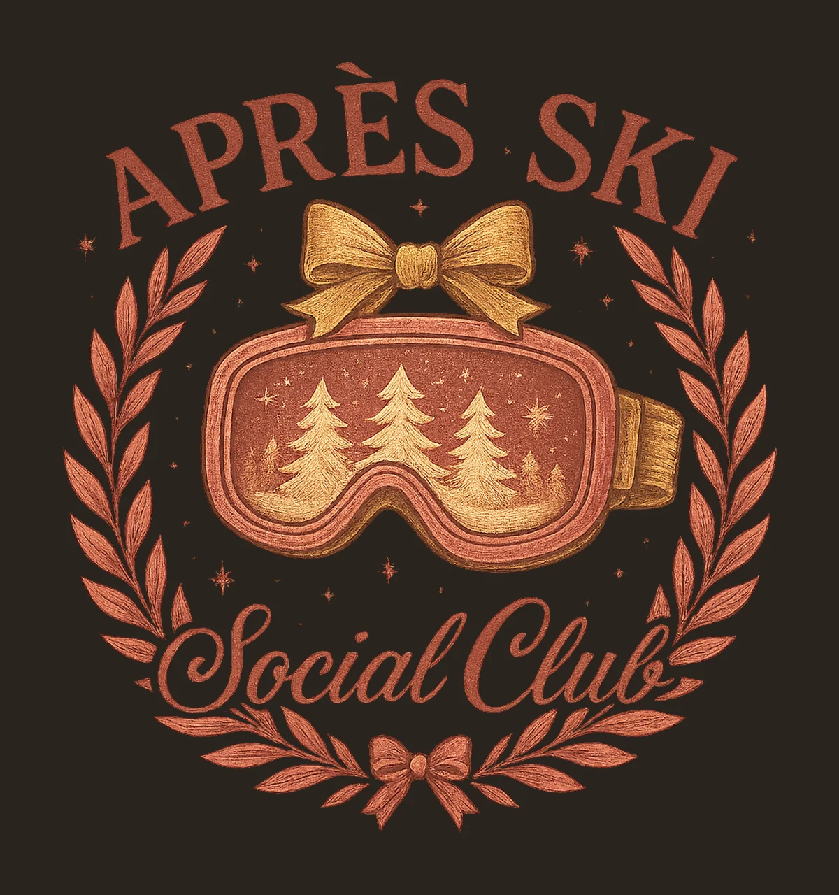 Coquette Apres Ski Social Club Girly Winter Design Cute contrast preview thumbnail