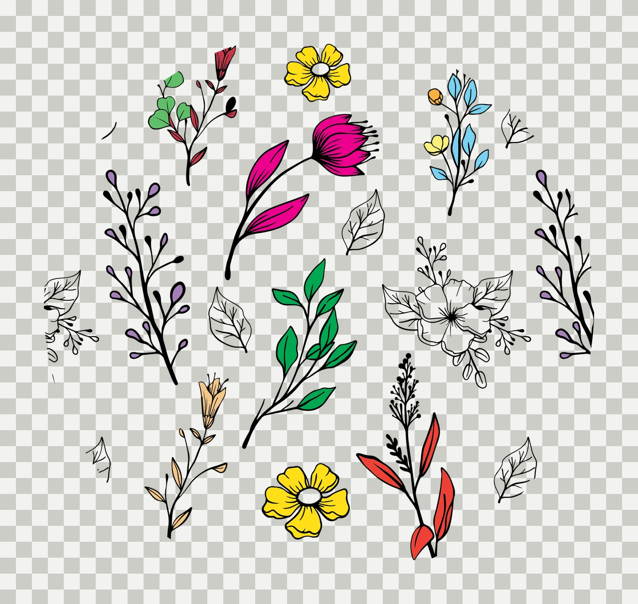 Keychain White Line Drawing Floral Circle Pattern elements transparency and detail preview thumbnail