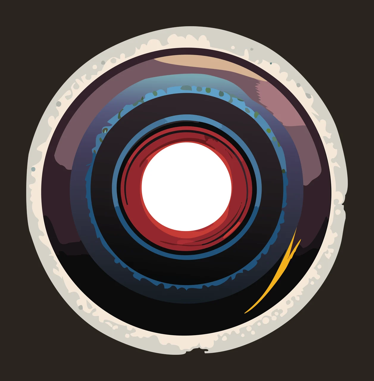 Black Textured Circular Shape Element circle texture distressed contrast preview thumbnail