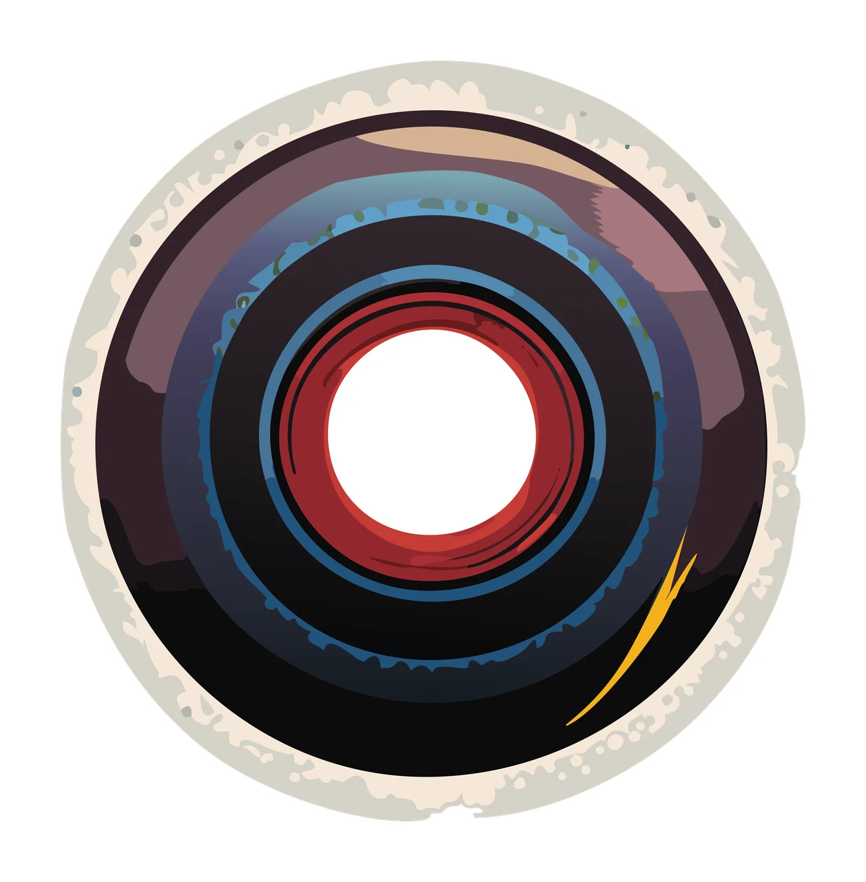 Black Textured Circular Shape Element circle texture distressed