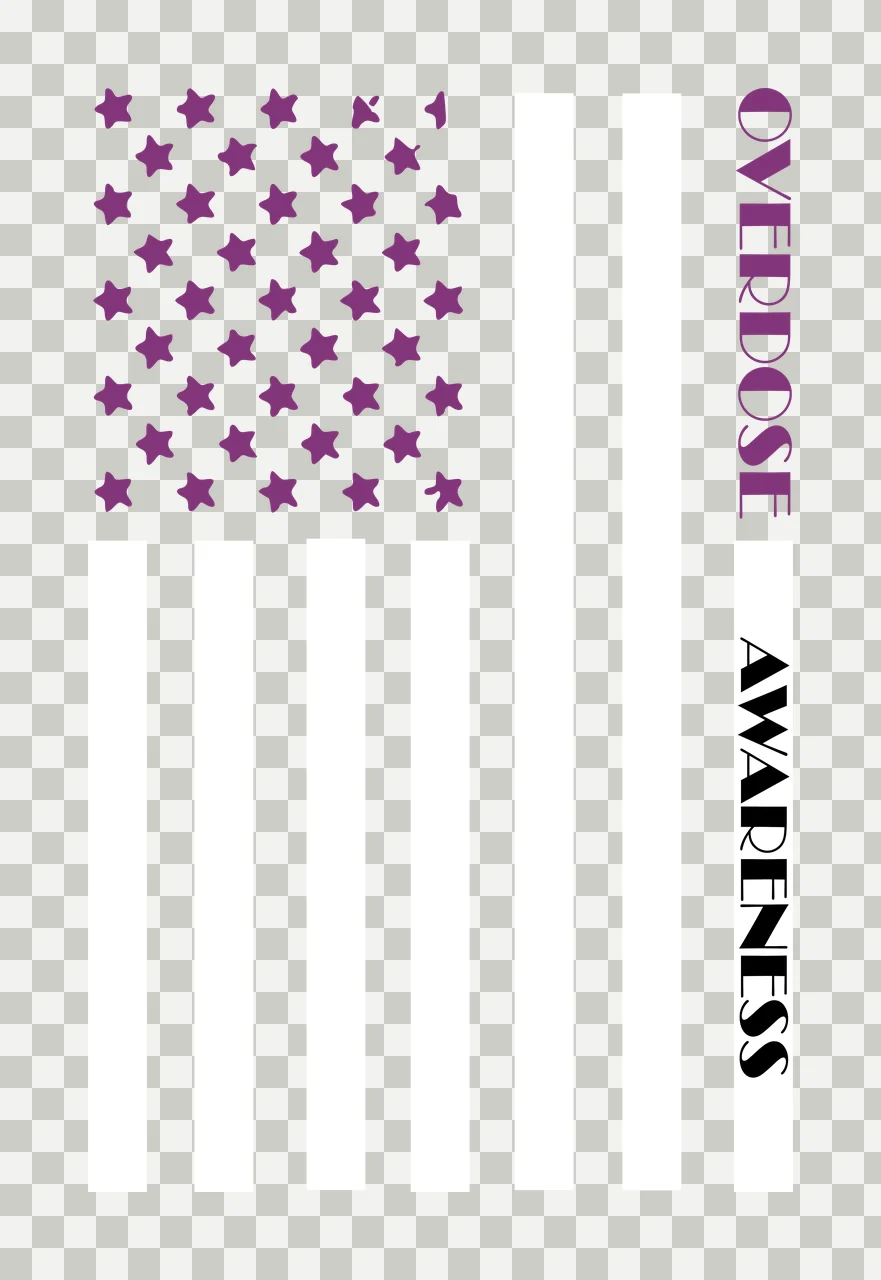 Overdose American Flag Vertical Stripe Design stars stripes transparency and detail preview thumbnail