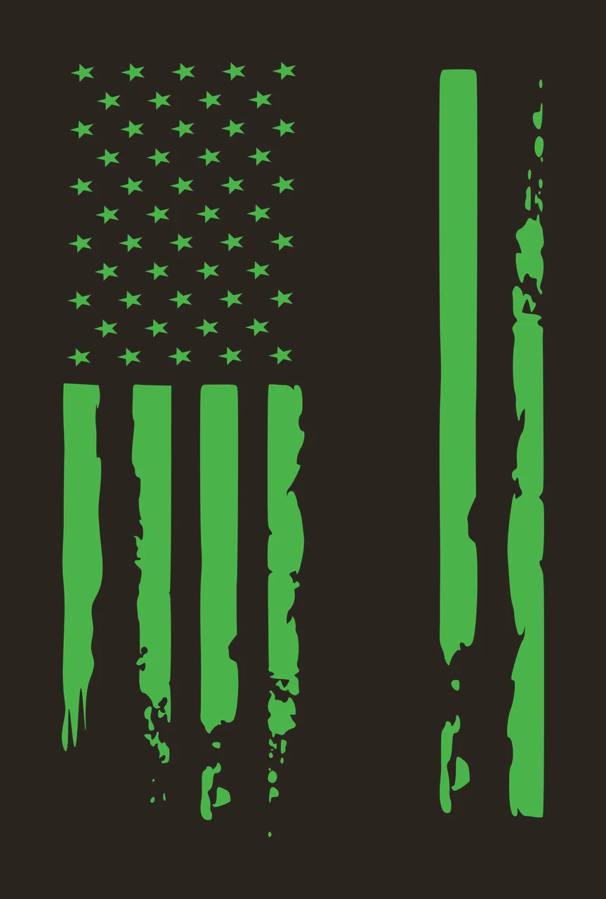 Distressed Flag With Stars And Vertical Stripes black white silhouette contrast preview thumbnail
