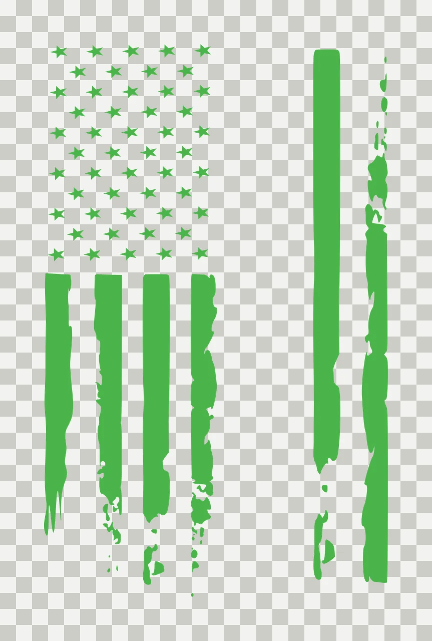 Distressed Flag With Stars And Vertical Stripes black white silhouette transparency and detail preview thumbnail