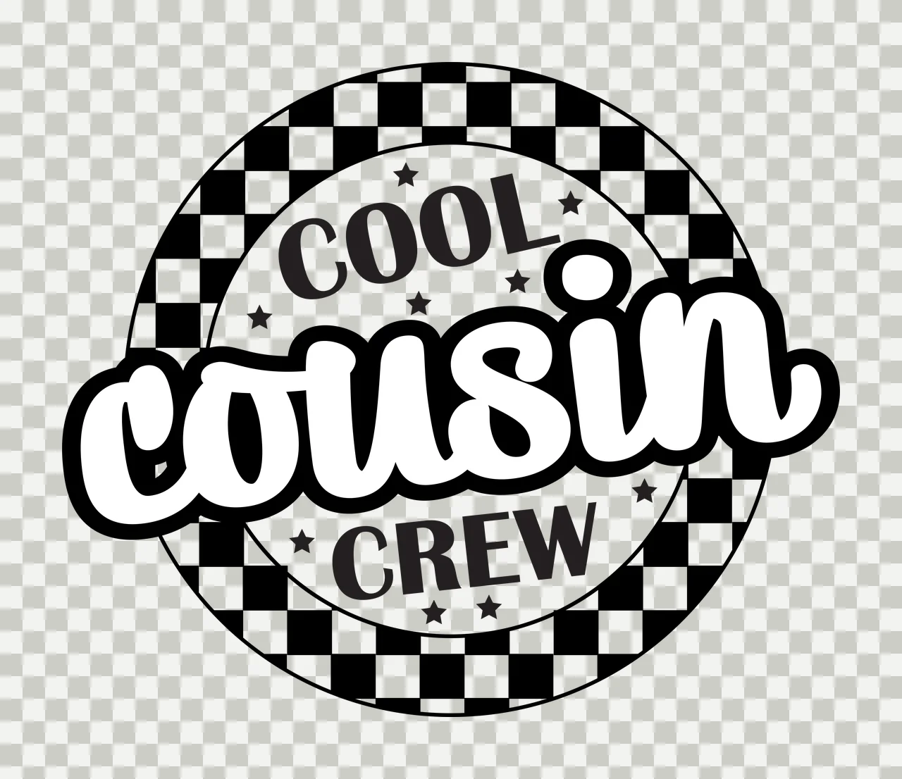 Circular Black Emblem Design circle stars grid logo 13 F16 Famliy crew transparency and detail preview thumbnail