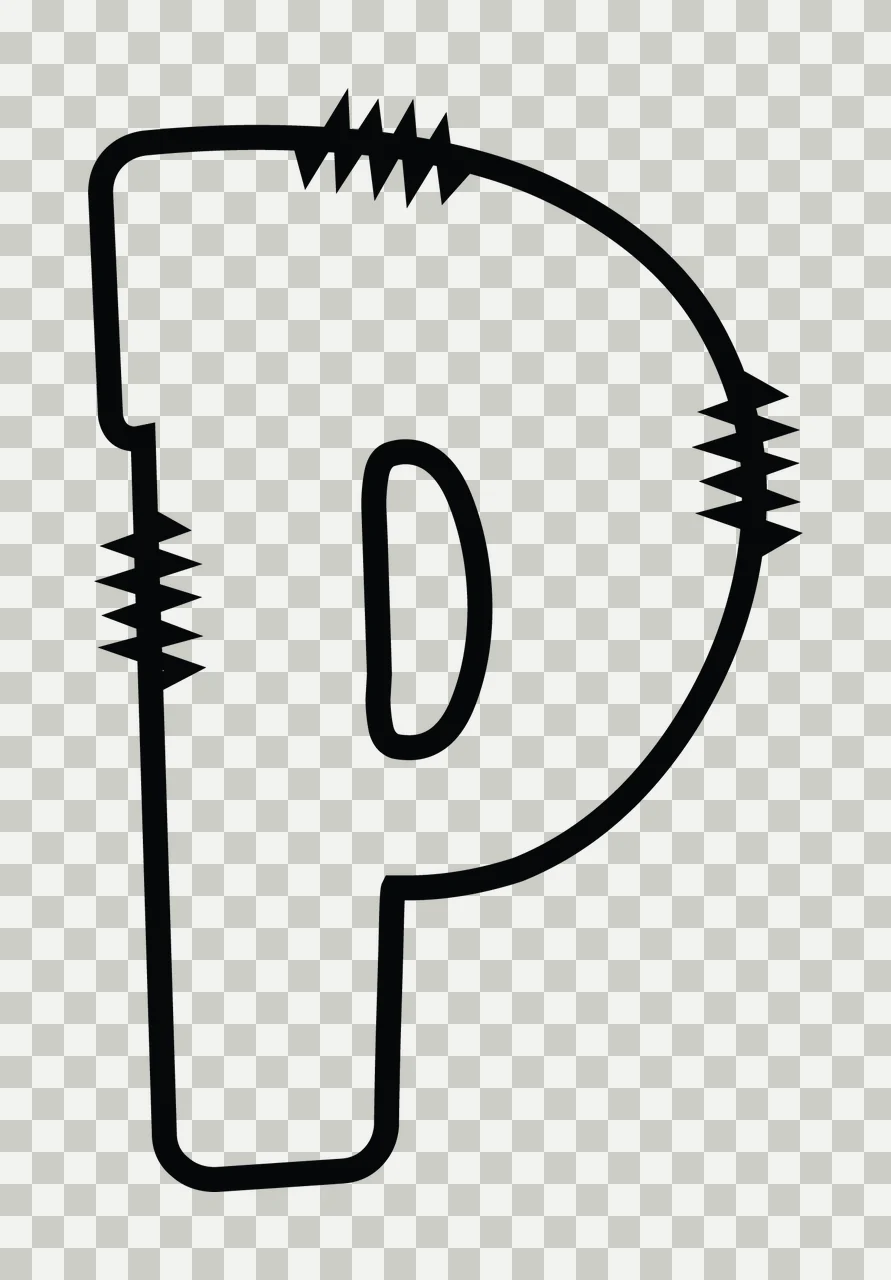 Letters Doodle Character 06 hand drawn sketch whimsical scalable transparency and detail preview thumbnail