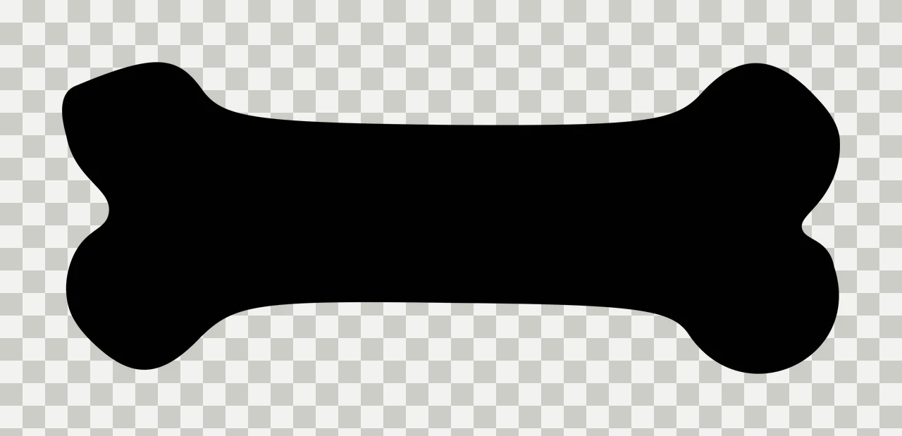 Silhouette Design of Black bone-shaped icon transparency and detail preview thumbnail