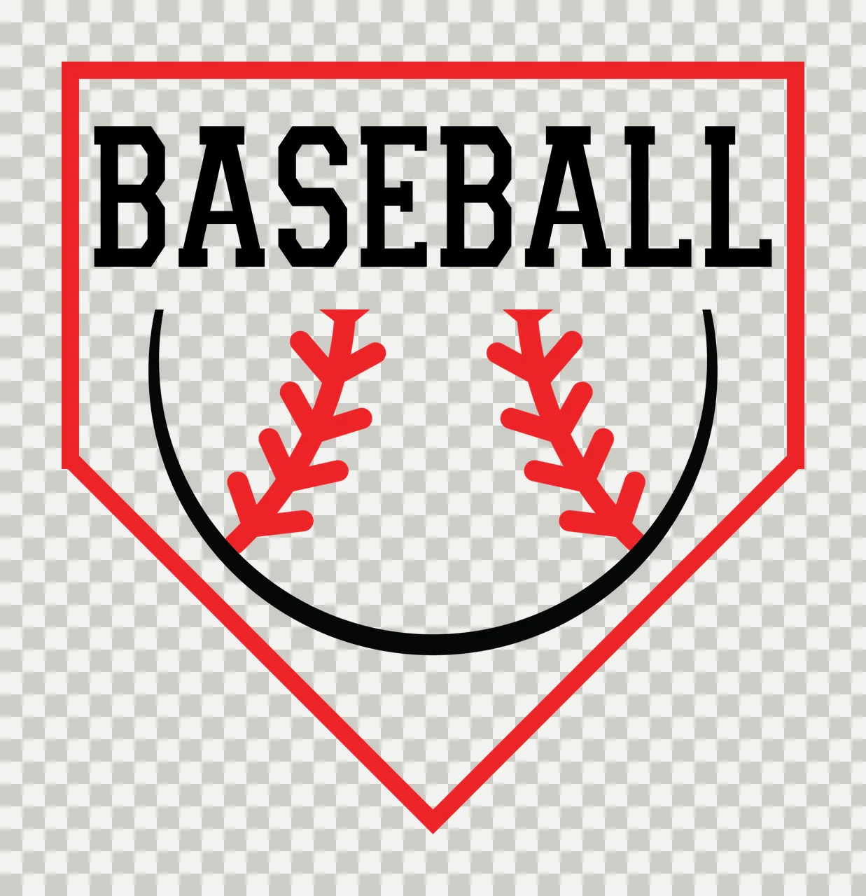 Baseball Logo With Line Art And Sports transparency and detail preview thumbnail
