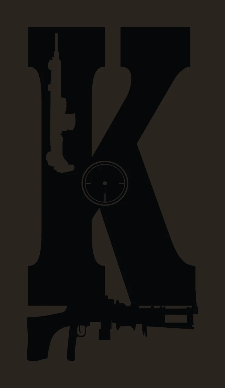 Gun Alphabet Character 01 scalable logo design icon contrast preview thumbnail