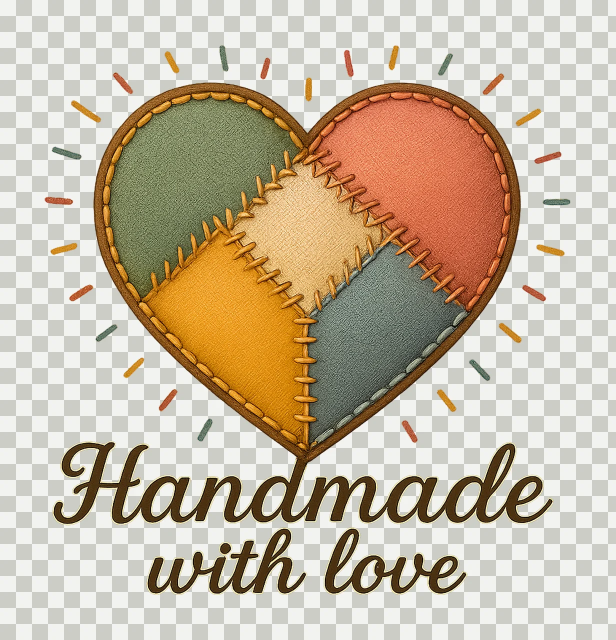 Sprinkled With Love Patchwork Heart Applique Design Cute transparency and detail preview thumbnail