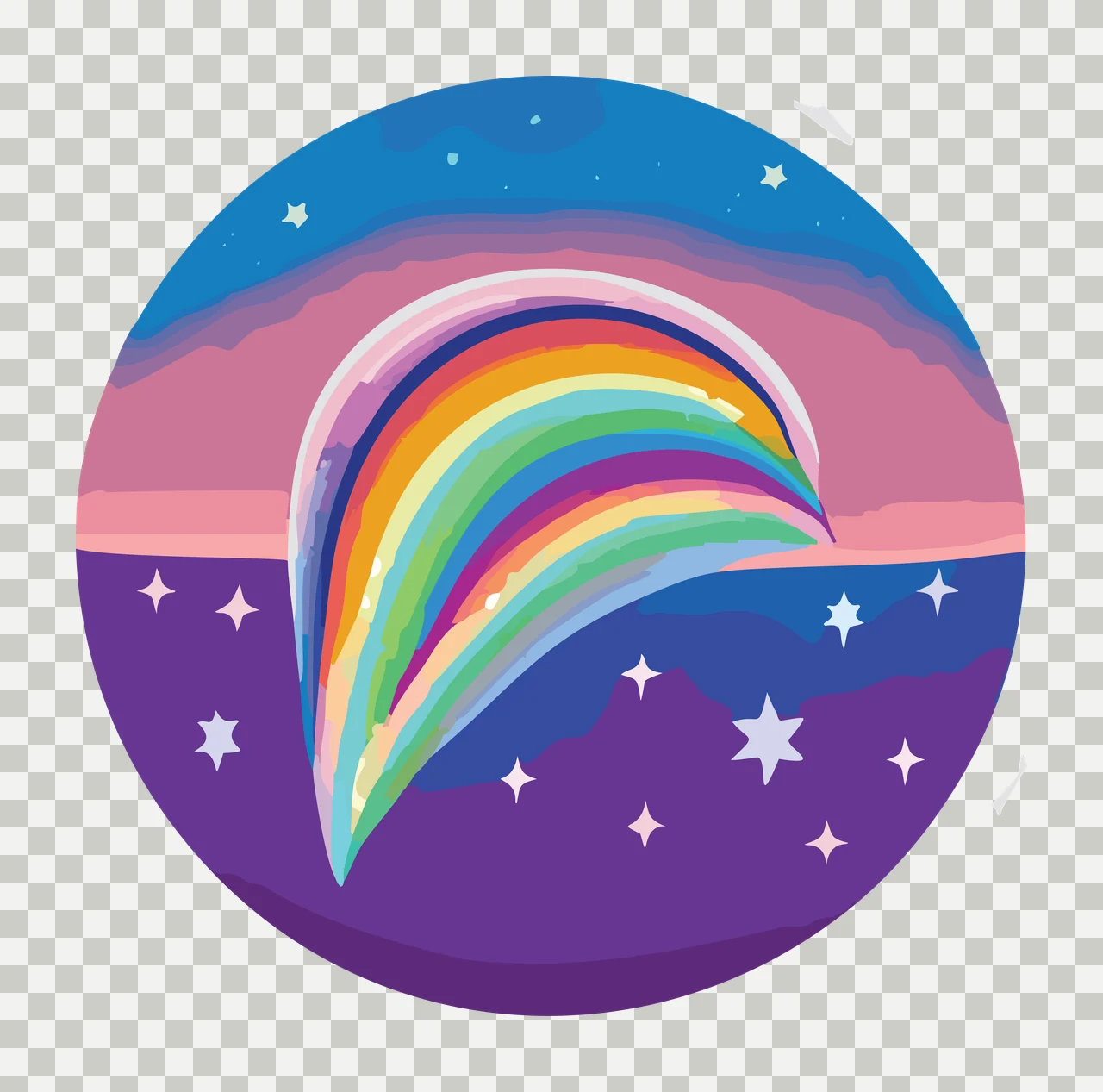 Space Circular Night Sky Comet Scene moving stars clouds circle transparency and detail preview thumbnail