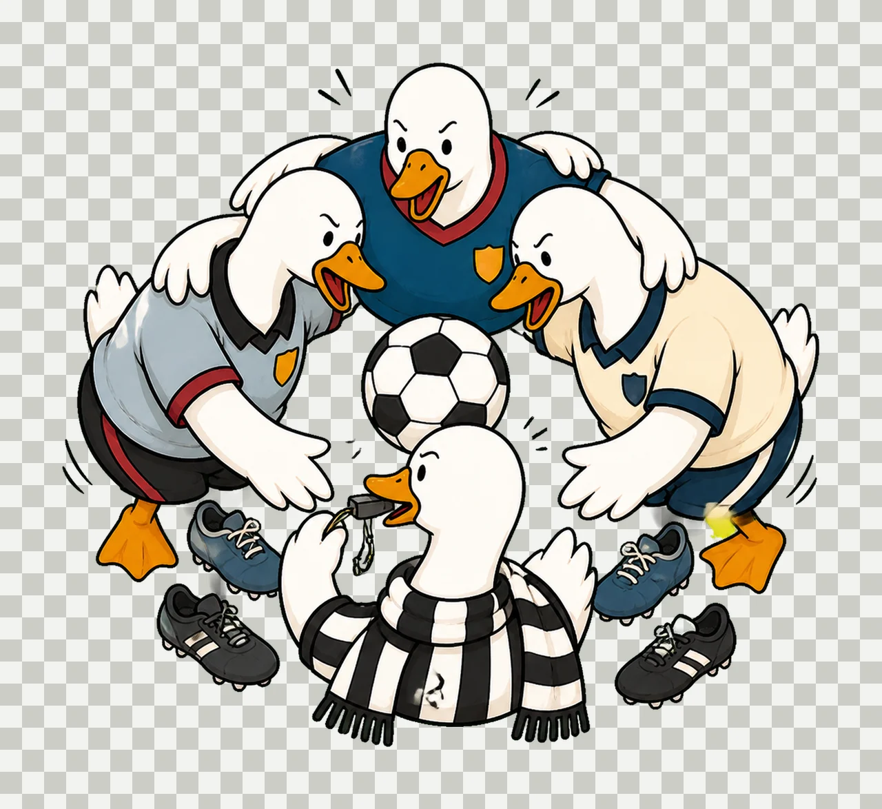 Funny Goose Soccer Team Digital Referee Goalie Variation F transparency and detail preview thumbnail