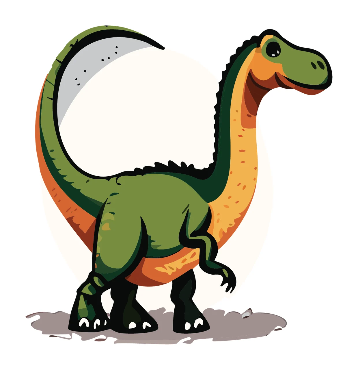 Dinosaur Silhouette With Large Back Stand ground black reptile