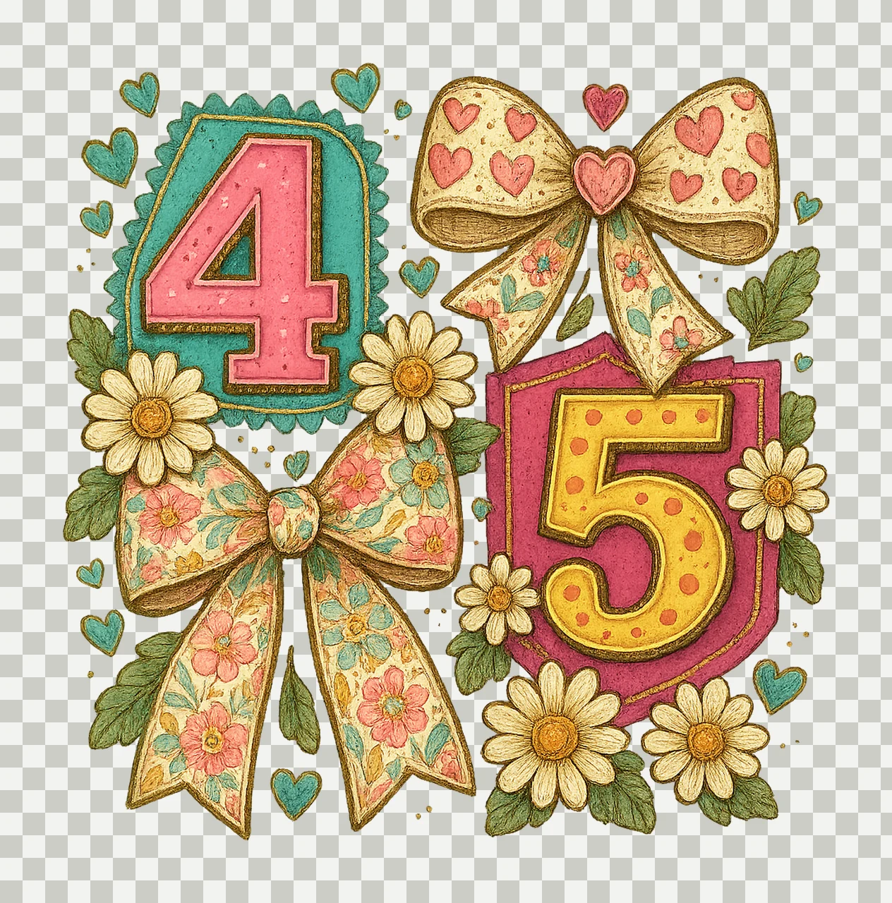 Funny Six Seven Coquette Bow Viral Internet Joke Design transparency and detail preview thumbnail