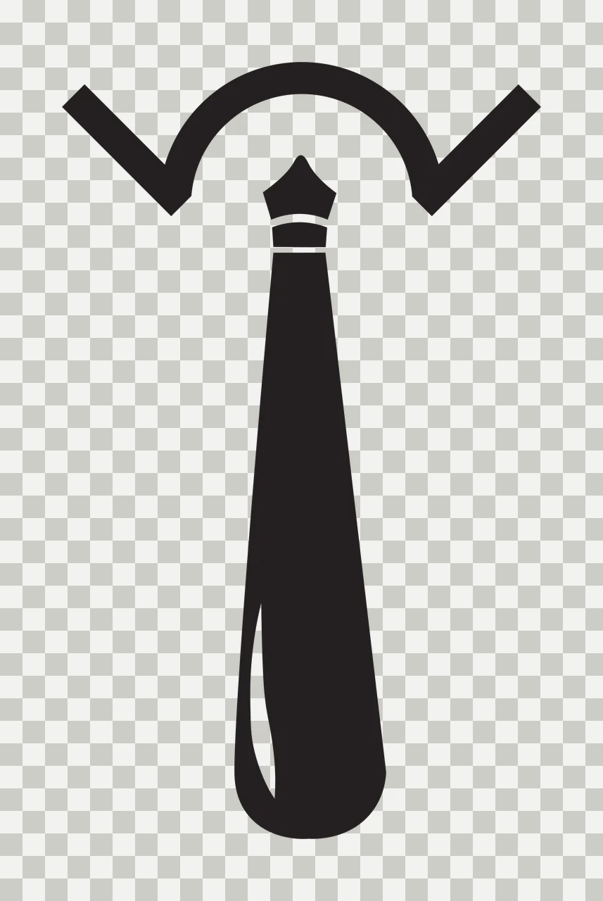 Fountain Pen Nib Icon With An Arched Shape arch flat black silhouette transparency and detail preview thumbnail