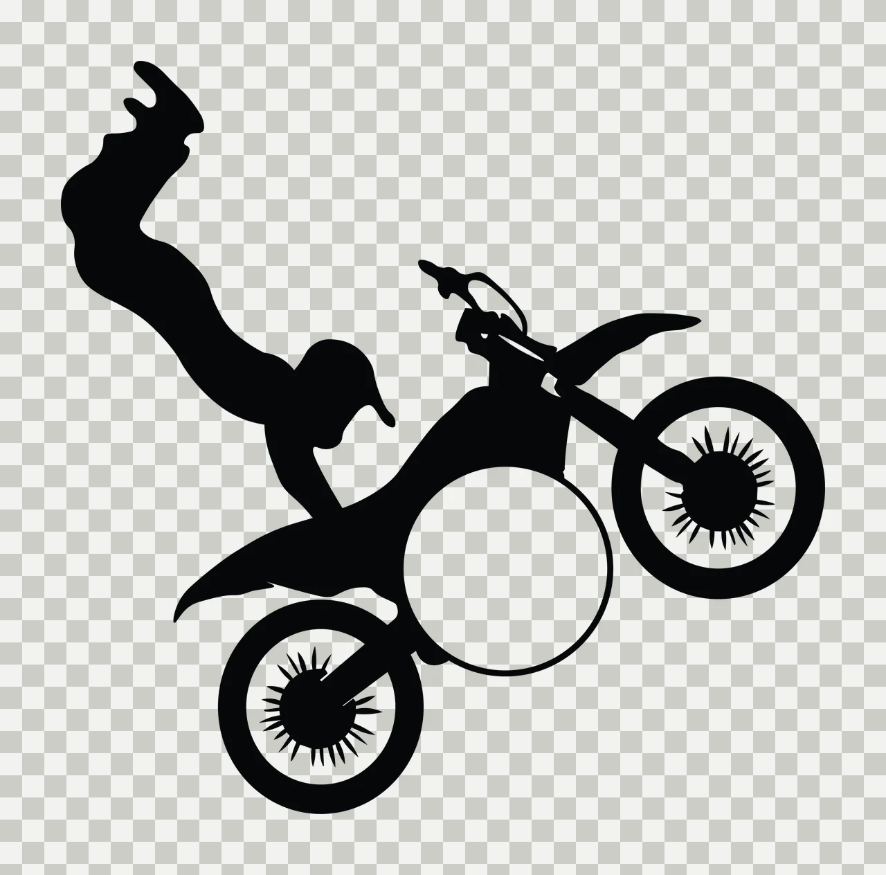 Dirt Bike Monogram Motocross Character 05 scalable logo design transparency and detail preview thumbnail