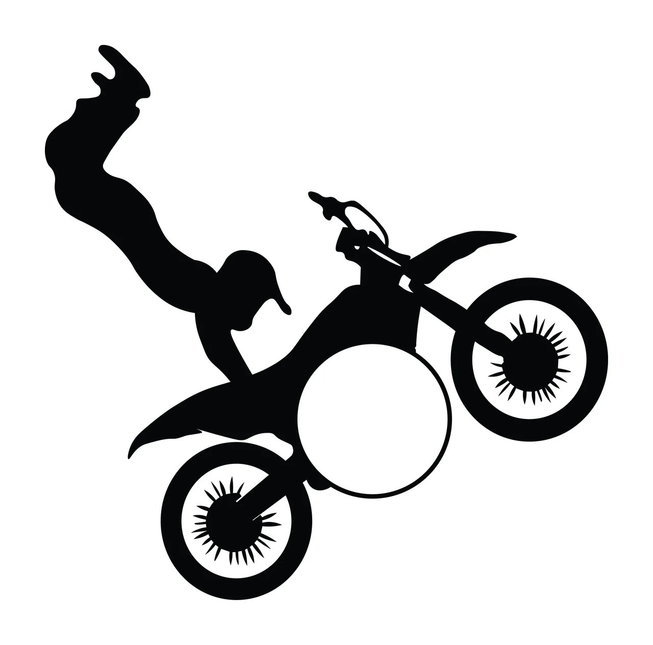 Dirt Bike Monogram Motocross Character 05 scalable logo design