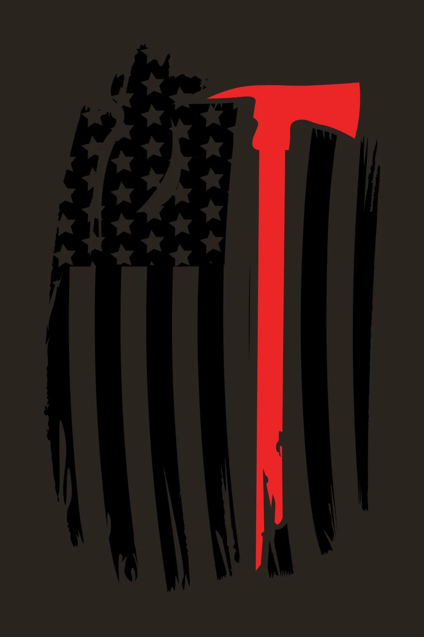 Flag Axe Silhouette Distressed standing black white plain tool contrast preview thumbnail